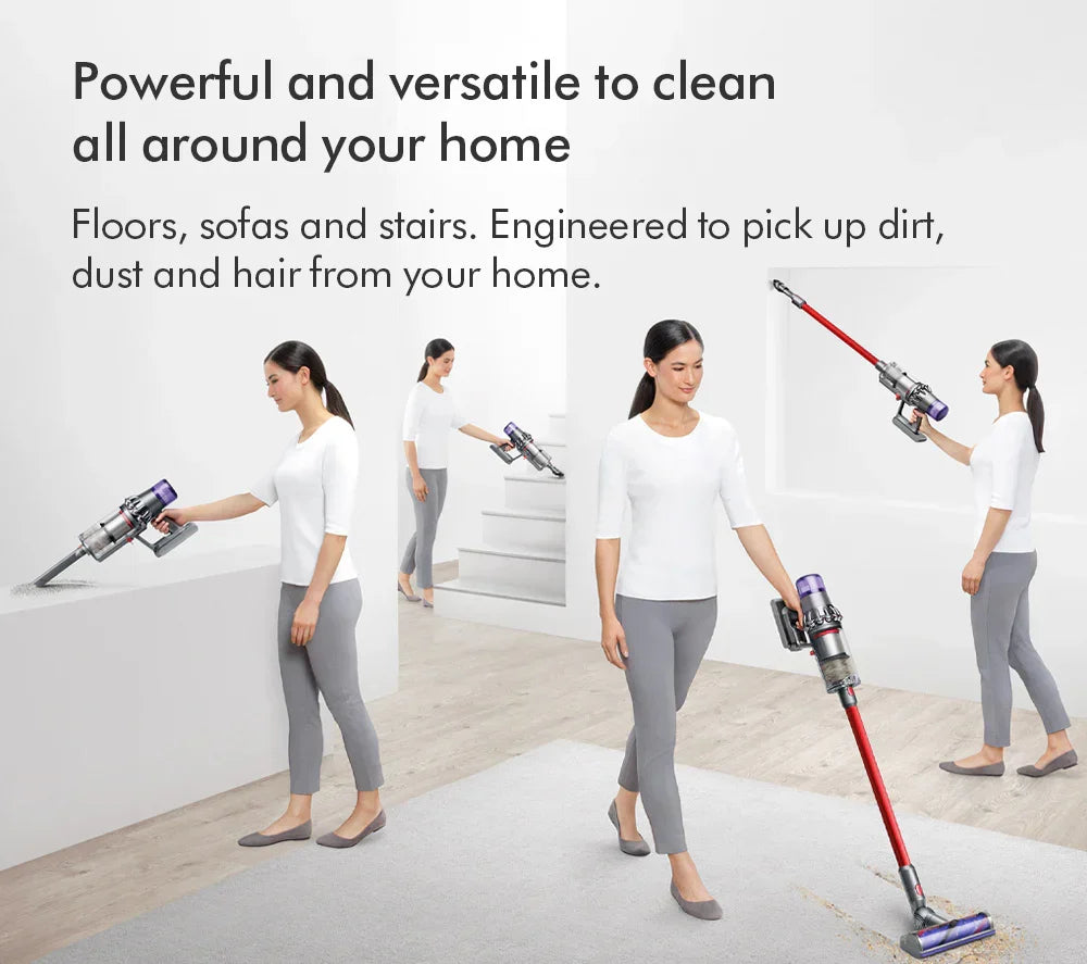 2026 Dyson V11 Extra Aspiradora Escoba Inalámbrica – Hasta 60 minutos de autonomía – Acabado Níquel y Rojo