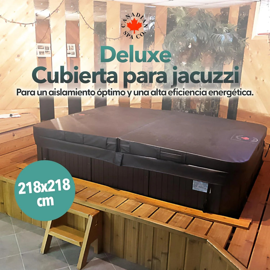 CANADIAN SPA CO. Cubierta Aislante para bañera de hidromasaje, Color marrón, 218 x 218 cm, Disponible en Varios tamaños y Colores