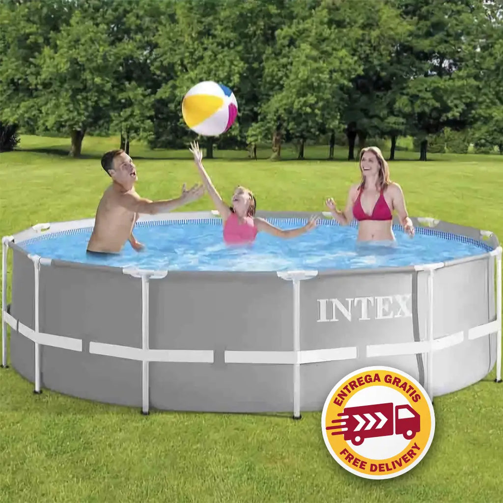 2025 Piscina Intex Prism Frame 12 pies x 39" (Filtro y Escalera Incluidos)