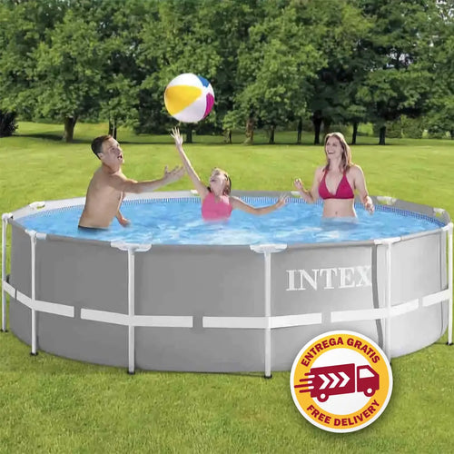 2025 Intex Prism Frame Pool 12 Fuß x 39 Zoll (inkl. Filter und Leiter)