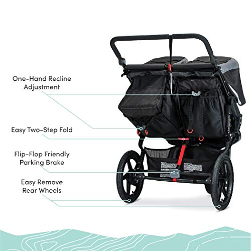 2025 BOB Gear Revolution Flex 3.0 Duallie Doppel-Kinderwagen, Graphite Black