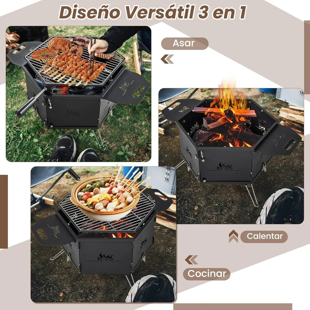 Costway Holzkohlegrill Klappbar Grillwagen Mit Ablagen Und Rollen 77 X 74 X 38 Cm