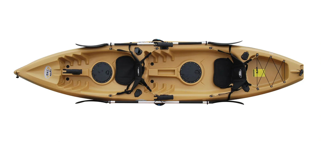 2026 Kayak de pesca tándem BKC TK181 de 3,9 m para 2 personas con asientos acolchados y remos