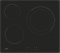 Candy CH63DCC Hob Ceramic Hob 60 cm, 3 Cooking Zones, Double 30 cm Paella Pan, Touch Control, 9 Power Levels, Safety System, Black