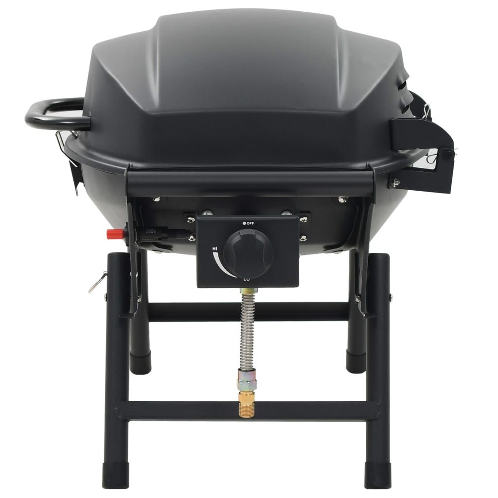 Barbacoa Portátil De Gas Con 1 Zona De Cocción Negra Vidaxl