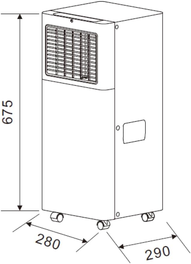 Svan Tragbare Klimaanlage, 9000 BTU. SAAP900F. Nur Kühlen, LED-Touch-Display, Timer, Fernbedienung, Fensterinstallationskit enthalten, Energieeffizienzklasse A