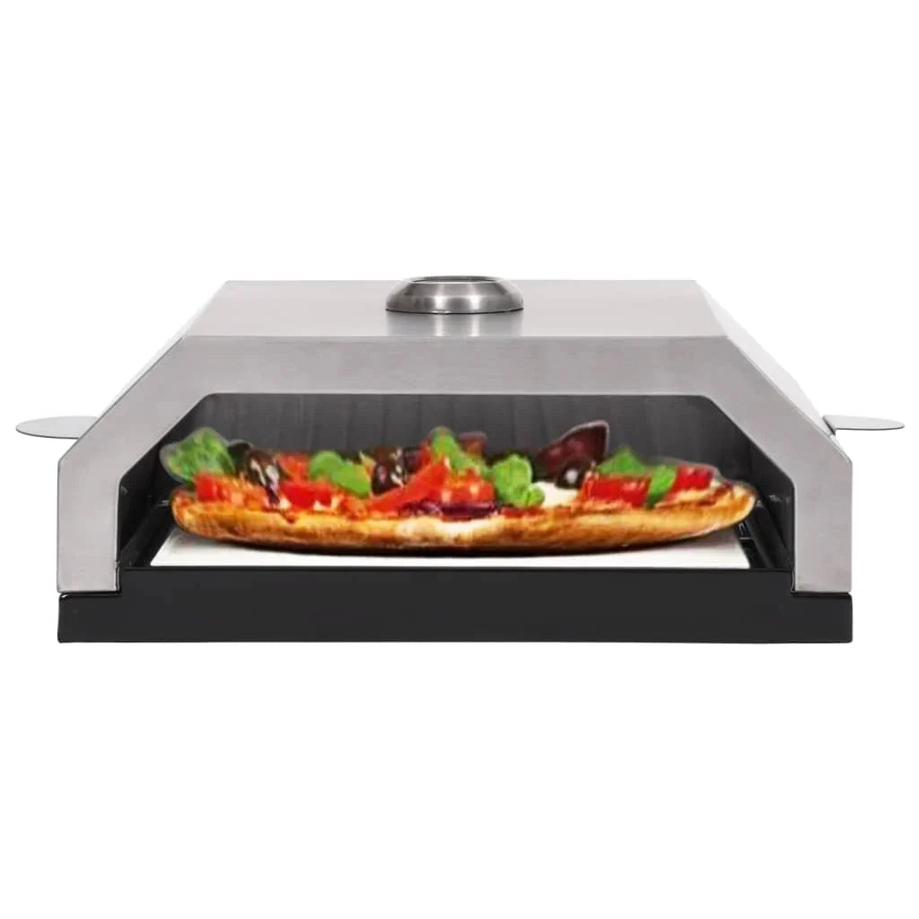 Horno de pizza con piedra de cerámica para barbacoa carbón gas v1474