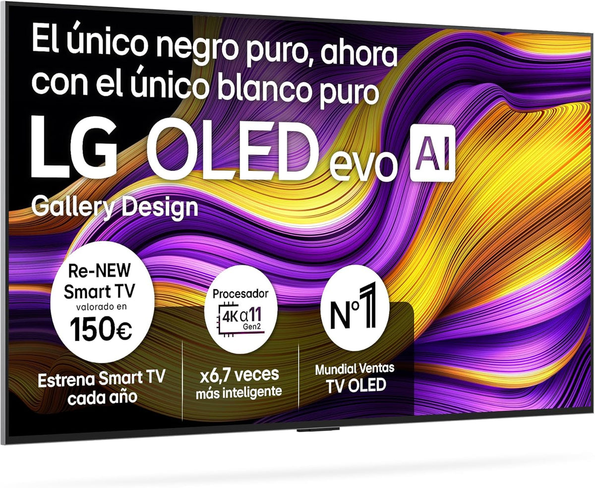 LG OLED65C54LA - TV 65", OLED EVO 4K, Smart TV AI C5, WebOS 25, Super Upscaling, Dolby Vision and Dolby Atmos, AMD FreeSync, Alexa/Google Assistant, Black