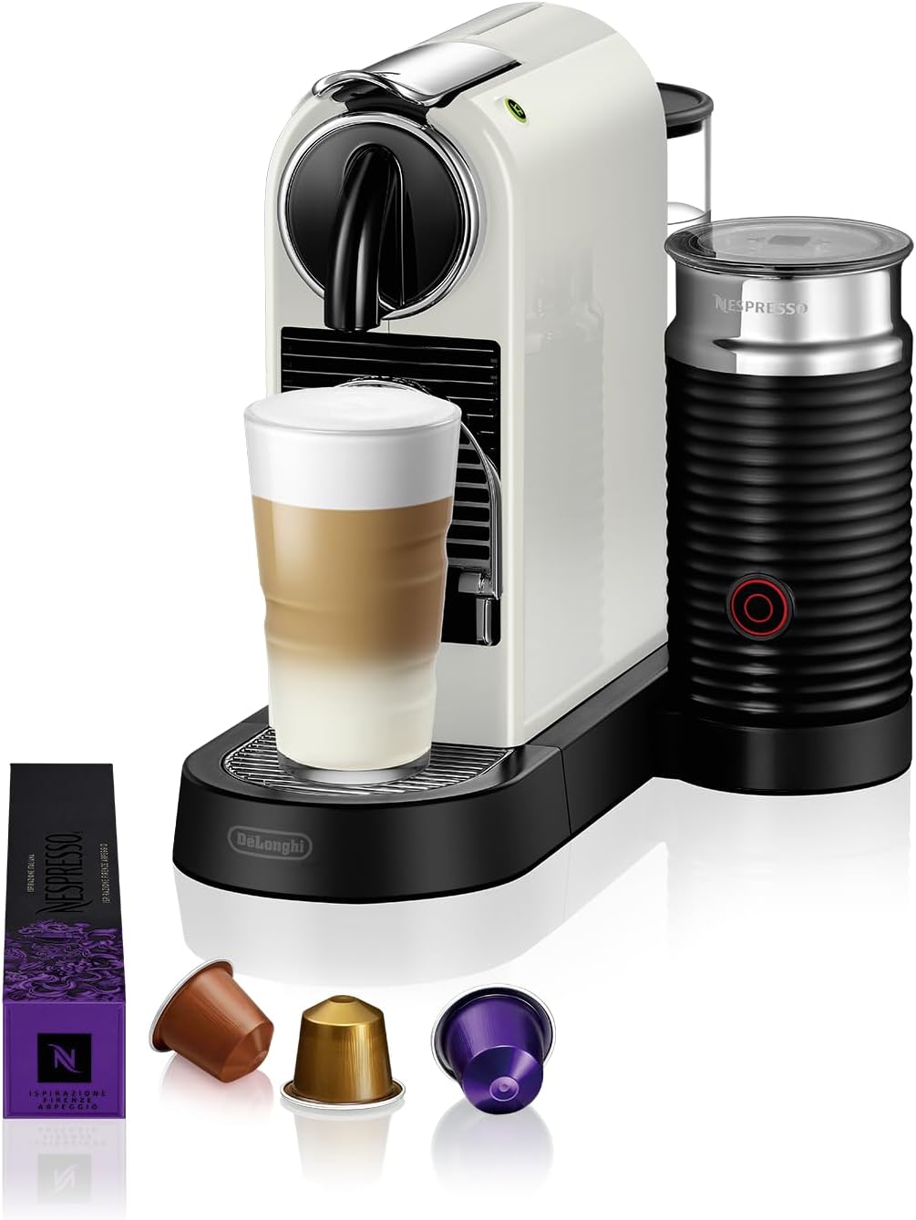 DeLonghi Nespresso Citiz EN267.WAE Kapselkaffeemaschine, spezielles Extraktionssystem, 1710 W, 1 L, Kunststoff, Weiß