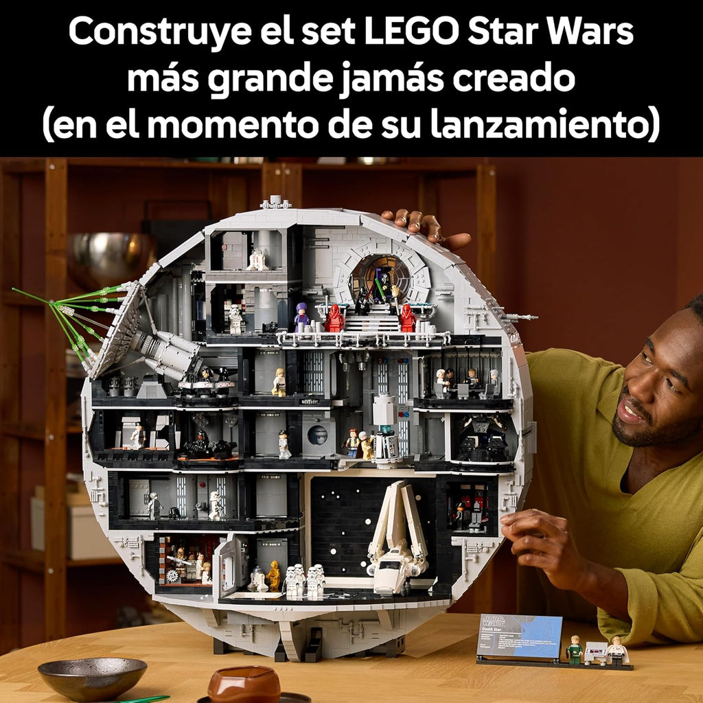 Star Wars 75419 Todesstern – Interaktives UCS-Modell für Erwachsene mit 36 Minifiguren, inkl. Luke Skywalker, Han Solo und Darth Vader – Sammlergeschenk für Fans (Männer und Frauen)