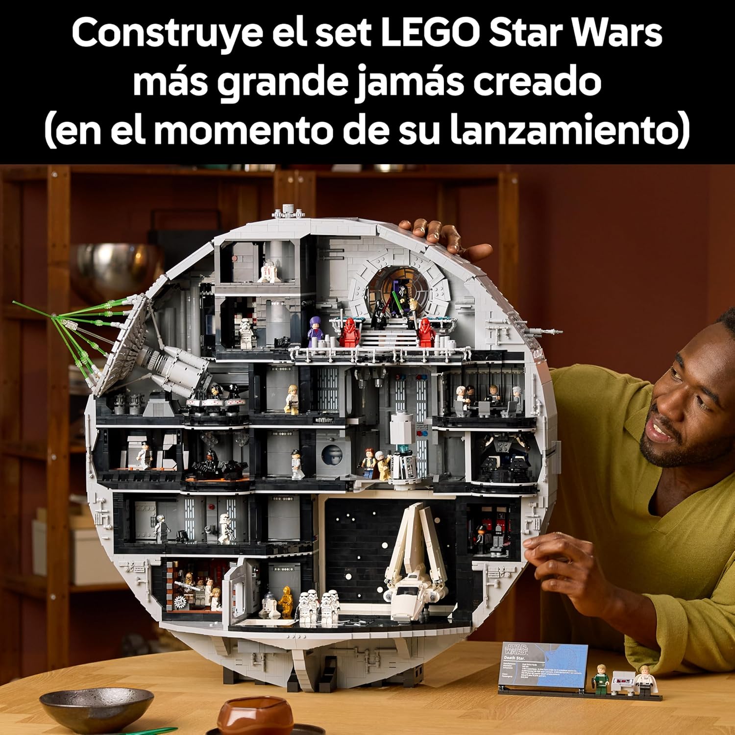 Star Wars 75419 Todesstern – Interaktives UCS-Modell für Erwachsene mit 36 Minifiguren, inkl. Luke Skywalker, Han Solo und Darth Vader – Sammlergeschenk für Fans (Männer und Frauen)