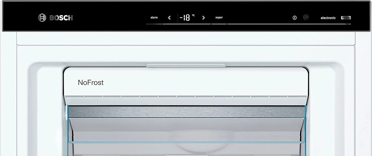 Bosch GSN51AWCV Serie 6 - Congelador independiente, 161 x 70 cm, 175 kWh por año, color blanco, 290 L, tamaño XXL, iluminación LED, VarioZone, NoFrost