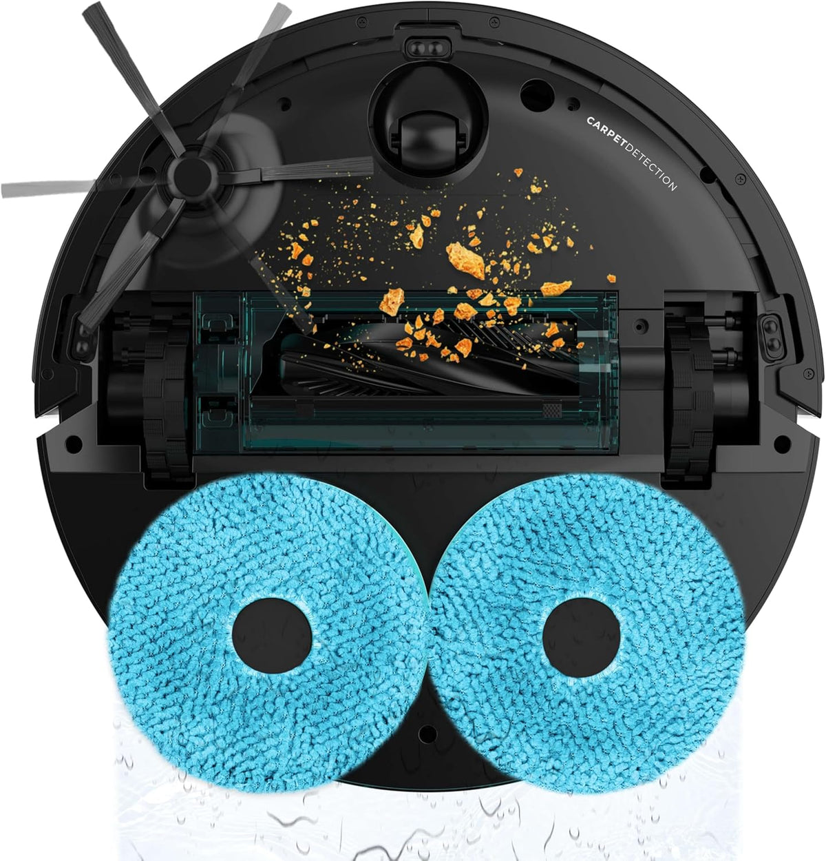 Cecotec Roboter-Staubsauger und Wischroboter mit KI und Selbstreinigungsstation Conga X70. 15000Pa Saugmotor, 4-in-1-Station, Laser-Technologie, rotierende Mopps, Seitenbürste, App und Bluetooth