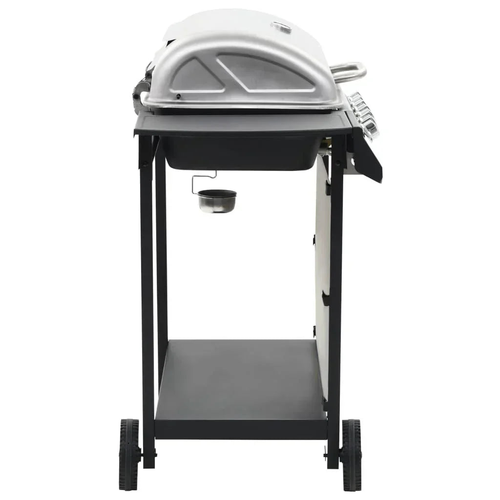 Gas-Grillwagen mit 6 Brennern Silber Edelstahl Vidaxl