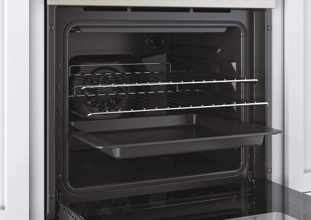 Candy FCC603NAV - Horno eléctrico empotrable, ventilado, capacidad 65 litros, multifunción y función pizza, 8 programas, 56,8 x 59,5 x 59,5 cm, estilo rústico, avena, clase A+