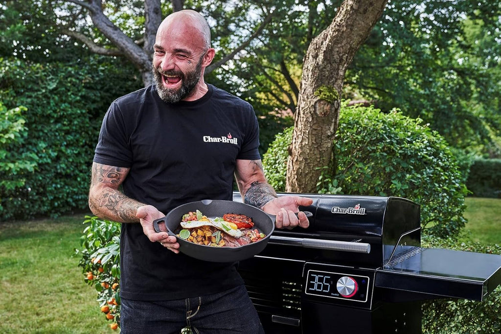 Char-Broil SMART-E Elektrogrill – Grill mit E-POWER 90–370°C, präziser Temperaturkontrolle, Reinigungsfunktion – Optimal für Kochen im Freien, Garten und Terrasse