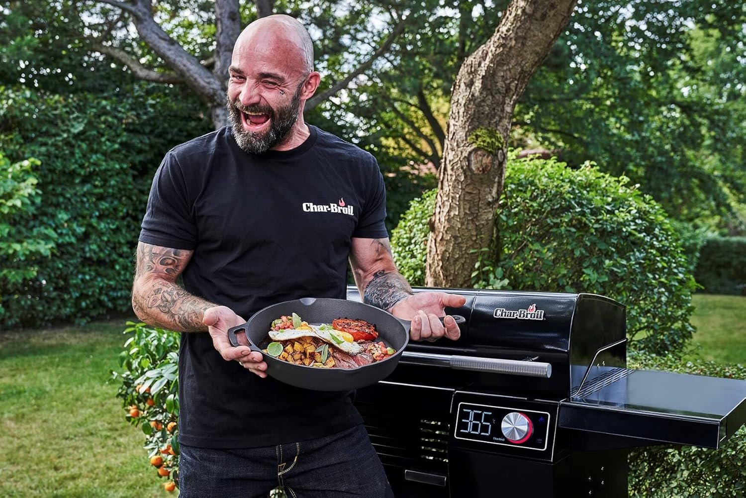 Char-Broil SMART-E Elektrogrill – Grill mit E-POWER 90–370°C, präziser Temperaturkontrolle, Reinigungsfunktion – Optimal für Kochen im Freien, Garten und Terrasse