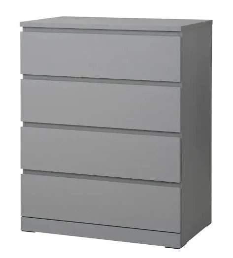 Cómoda MALM de 4 cajones IKEA, gris, 80x100 cm