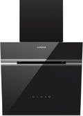 KLARSTEIN Alina Dunstabzugshaube - 570 m³/h, Klasse A, LED, 54 dB, Umluft & Abluft, Dekorative Küchenabzugshaube, Touch-Steuerung, 39,8 cm breit, Schwarz