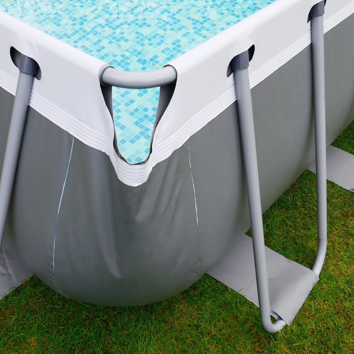yourGEAR Piscina Familiar XL 3x3m - Piscina de Jardín con Marco de Acero Duradero, 8100L