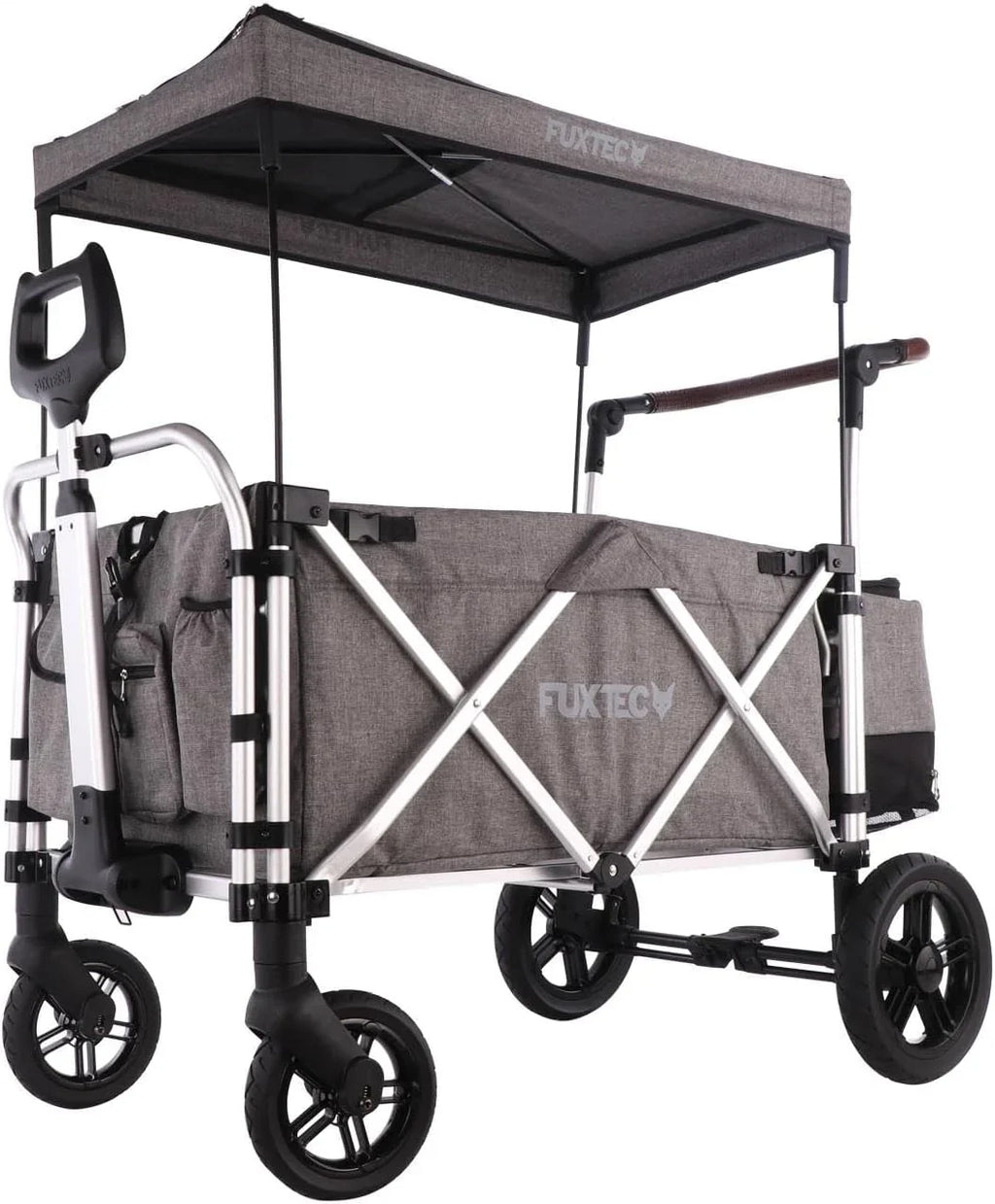 FUXTEC FX-CTL900 Premium Grey, Original Folding Trolley for Children, Ideal Garden, Beach or City, Push or Pull, Load up to 75 kg.