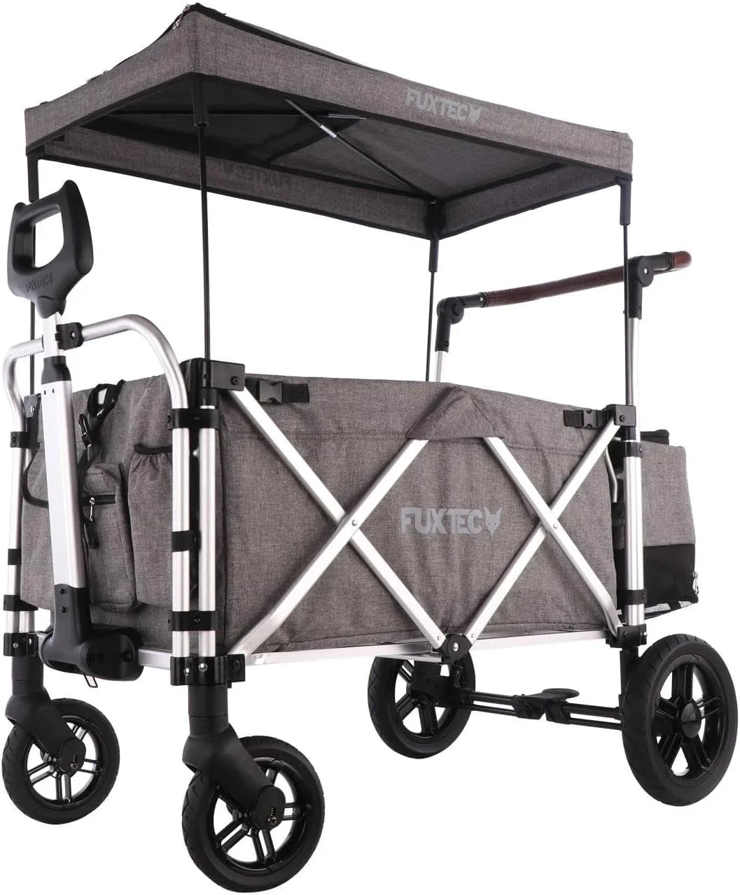 FUXTEC FX-CTL900 Premium Grey, Original Folding Trolley for Children, Ideal Garden, Beach or City, Push or Pull, Load up to 75 kg.