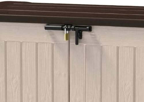 Keter Sio Max -Cobertizo de jardín exterior, Capacidad 1200L, Color Topo/Beige, 145.5 x 125 x 82 cm