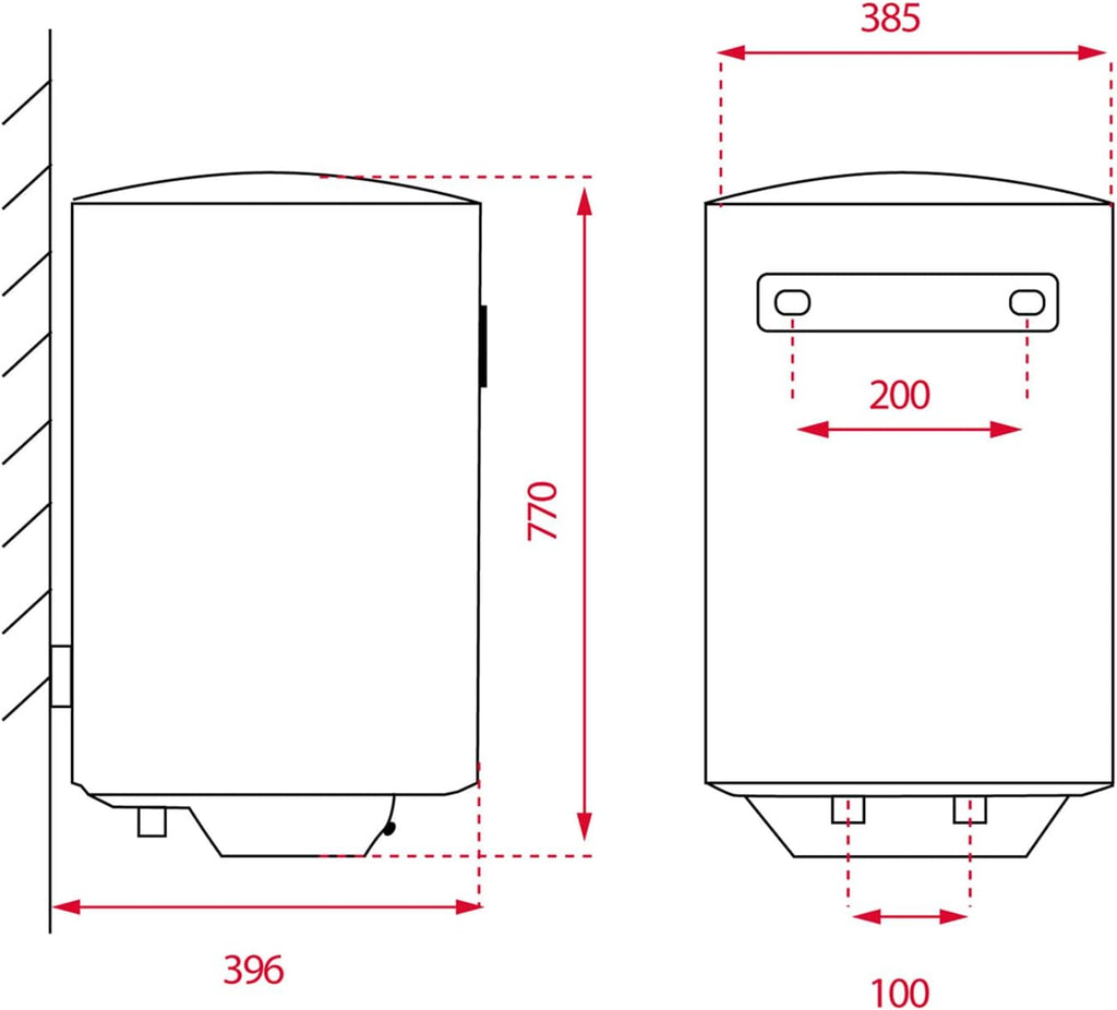 TEKA Termo Eléctrico 50 L, Instalación Vertical, Protección Sobrecalentamiento, Indicador LED, Modelo EWH 50 C
