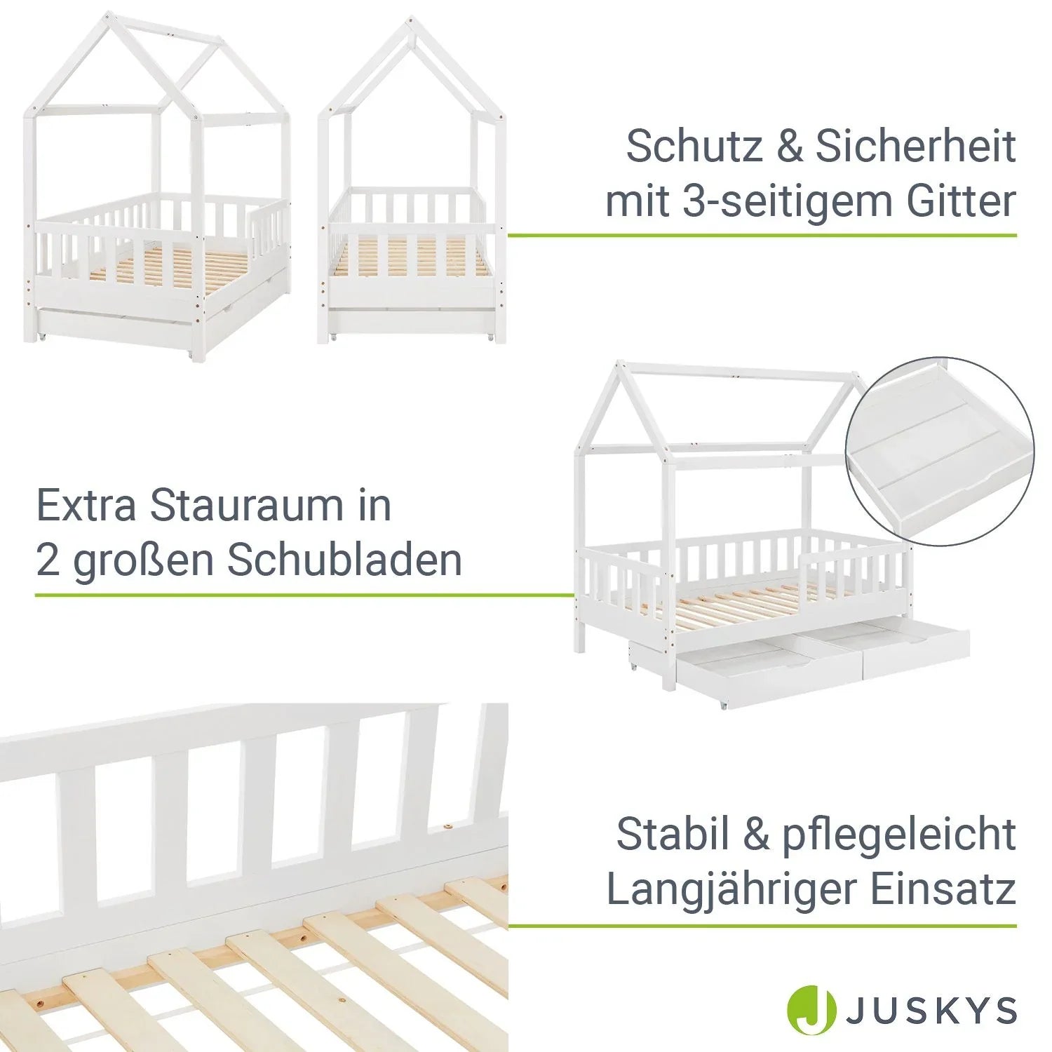 2026 Marli Kinderbett 90 x 200 cm mit Schubladen