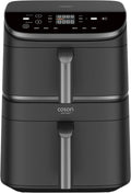 Cosori Turbo Tower Heißluftfritteuse 10,8L mit vertikalen Körben, platzsparendes Kochen auf 3 Ebenen, 2630 W, 6 Funktionen, 2 Gleichstrommotoren, über 50 vollständige Online-Rezepte