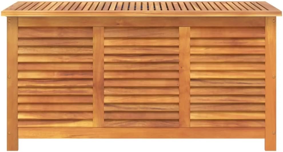 Aufbewahrungstruhe aus Akazienholz, Aufbewahrungsbox, Aufbewahrungsbank, Garten-Aufbewahrungsbox, für Innen und Außen, 113 x 50 x 56 cm