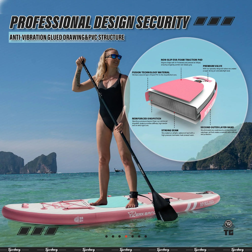 Tabla de surf de pie con remo, tabla de surf hinchable, colección Defender Pro