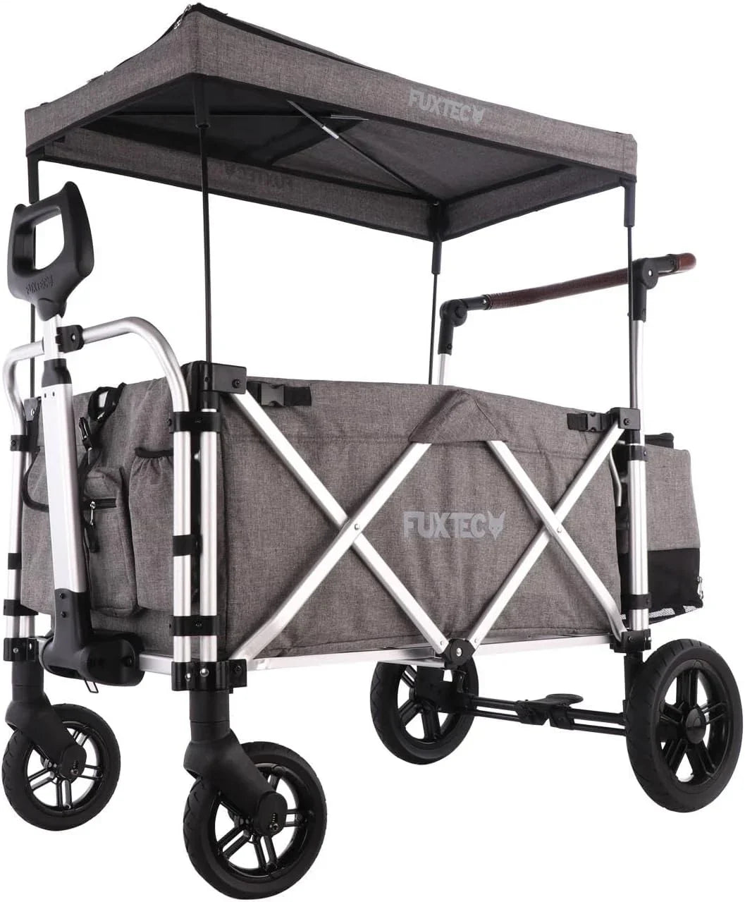 FUXTEC FX-CTL900 Premium Grey, Original Folding Trolley for Children, Ideal Garden, Beach or City, Push or Pull, Load up to 75 kg.