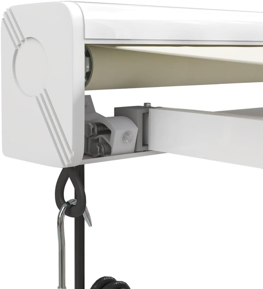 Toldo Articulado Eléctrico con Mando a Distancia, Toldo Retráctil 4x3 m, Toldo Exterior Enrollable, Toldo con Abrazadera, Toldo Motorizado Incluye Soporte de Pared, Crema
