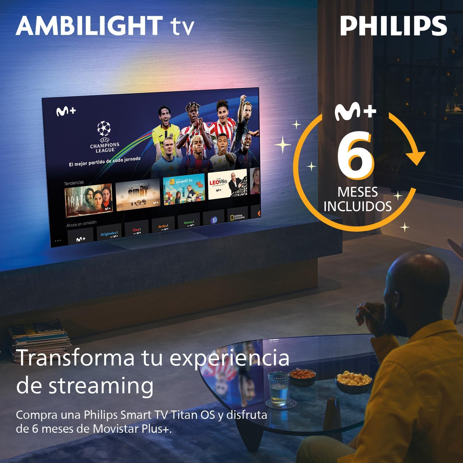 40PFS6000 HD LED Smart TV - 40-Zoll-Bildschirm mit Pixel Plus, Titan OS Plattform und Dolby Digital Sound - Funktioniert mit Alexa und Google Sprachassistent