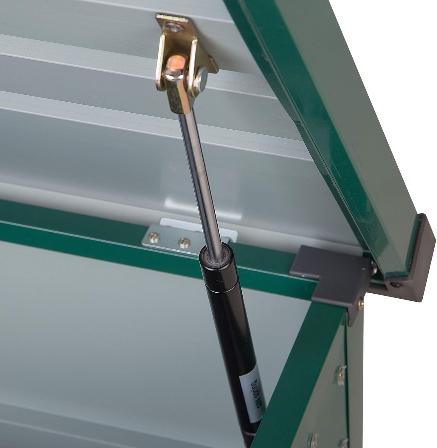Beliani Gartenbox aus verzinktem Stahl grün 400L Cebrosa