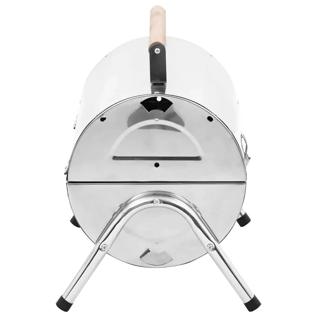 Barbacoa De Carbón De Sobremesa Acero Inoxidable Doble Parrilla Vidaxl