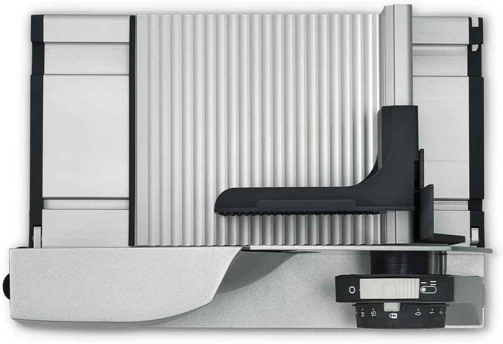 GRAEF MYtiny MT1000 - Klappbare Allesschneider, 170 W, Klinge Ø170 mm, Metall, Schnittstärke 0-15 mm, Brot, kompakt, Made in Germany, Silber
