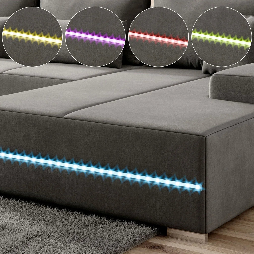 2025 Ecksofa Malbun mit LED-Beleuchtung