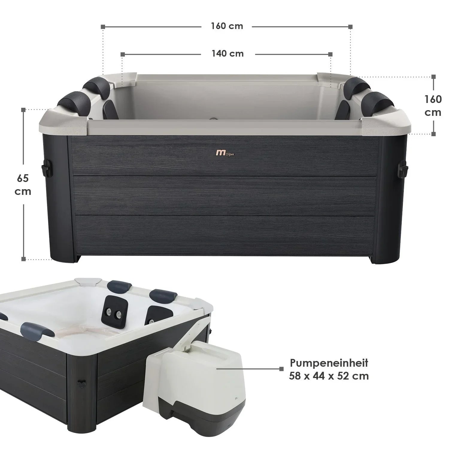 2026 Spa Whirlpool Oslo con iluminación LED