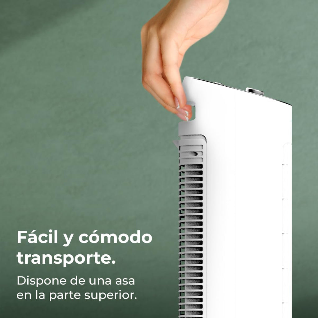 Cecotec Climatizador Evaporativo EnergySilence 2000 SkyCool. 60W, Depósito de 3L, Compatible con Aceites esenciales, 3 Velocidades, Oscilación de 50º, Asa en la Parte superior