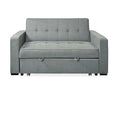 Zweisitzer Schlafsofa, Modell Vienna, mit Armlehnen, Grau, Modernes Design, Praktisch und Funktional
