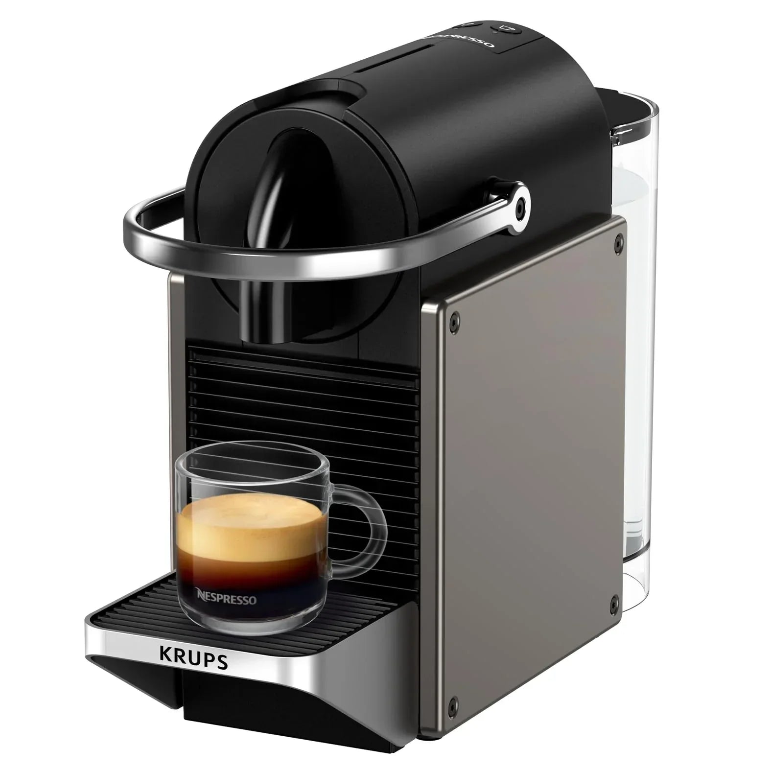 2025 Krups Nespresso Pixie Redesign Kapselmaschine | Espresso und Lungo | Industrieller Stil | Geringer Energieverbrauch | Automatische Abschaltung | Verstellbares Abtropfgitter | Recycelbare Kapseln | Modell XN306T