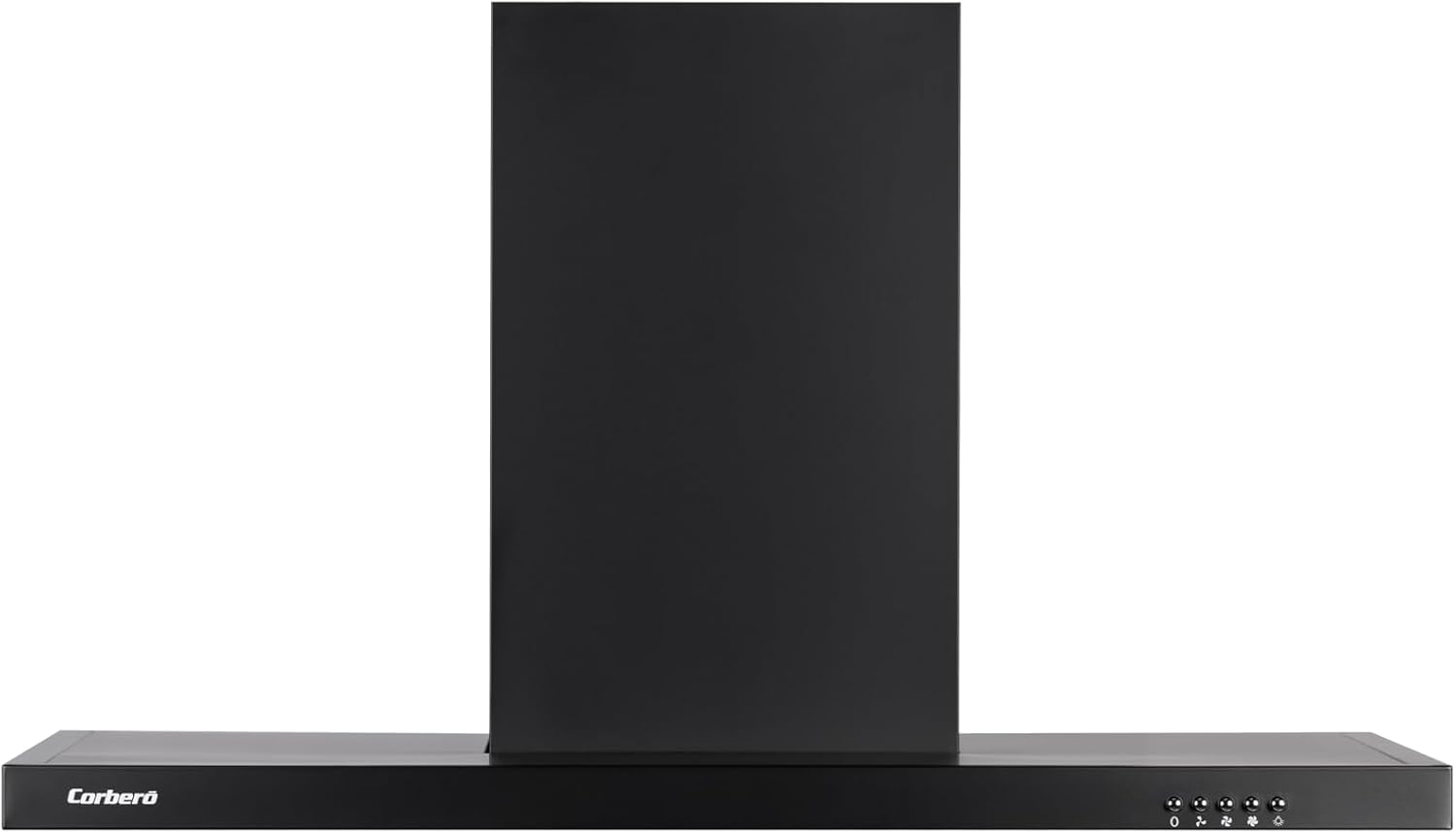 Corberó - Campana Extractora Horizontal 90 cm | VOSTOK960B | 647,7 m3/h | 71db | 168W | 3 Velocidades | Control Pulsador | 3 Filtros de Aluminio + Filtro Carbón | Negro