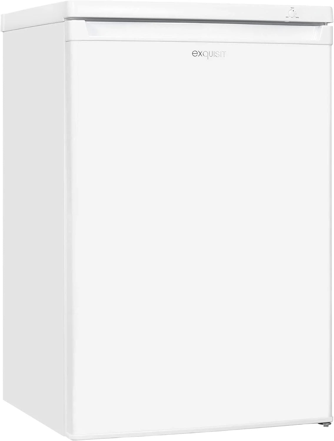 Exquisit® Congelador Table Top 91L, Color Blanco, Clase E, Congelador 4 Estrellas, 4 Cajones Transparentes, Puerta Reversible, Control de Temperatura, Medidas (85,5 x 55,0 x 58,0 cm)