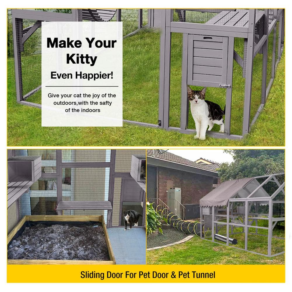 aivituvin Katzen-Außengehege – Großer Katzen-Spielplatz