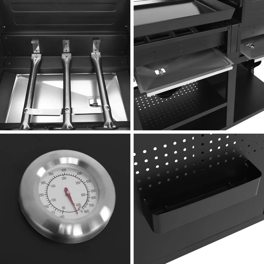 Gasgrill Vesuvio Duo – 3 Brenner + Plancha 3 Brenner