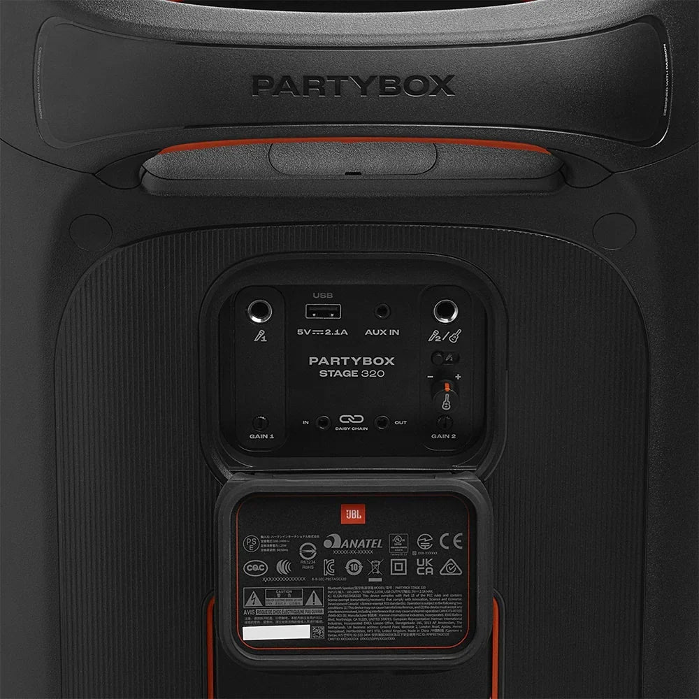 2026 JBL PartyBox Stage 320 Altavoz Bluetooth portátil para fiestas – Negro