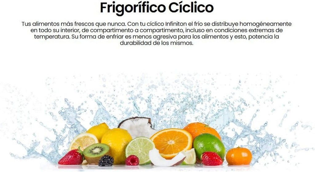 INFINITON Frigorifico Dos Puertas FG-A145B, 200 Litros, 143 cm de Altura, Defrost, LED Interior, E, Diseño con Tirador Integrado, Ancho 55 cm, Regulación en Altura, Puerta Reversible, Blanco