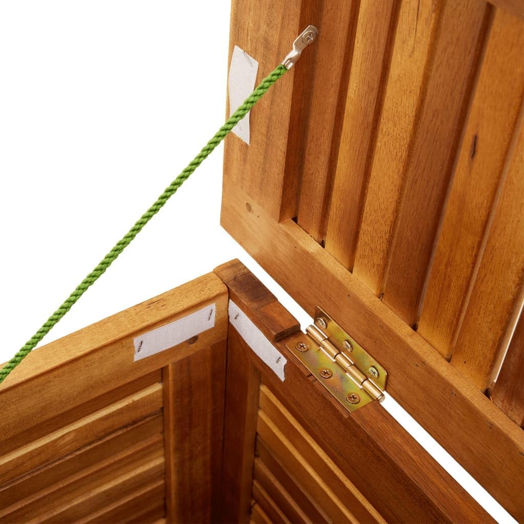 Aufbewahrungstruhe aus Akazienholz, Aufbewahrungsbox, Aufbewahrungsbank, Garten-Aufbewahrungsbox, für Innen und Außen, 113 x 50 x 56 cm